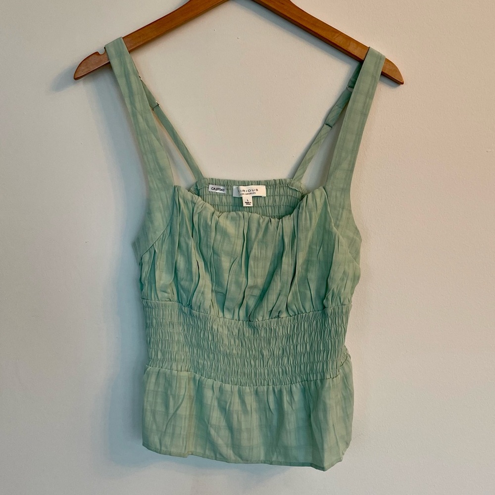 Kirious - Smocked Crop Top - Mint